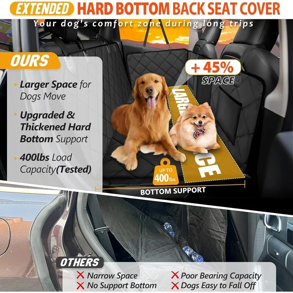 ROUWINNE Back Seat Extender Dog Car Seat Cover 400 lb Large‎ Space